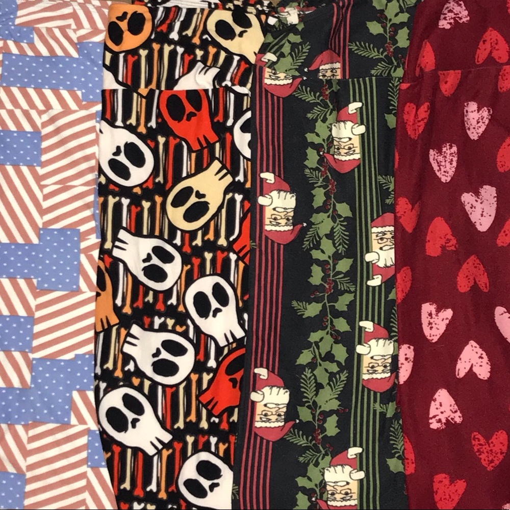 LULAROE Holiday Legging Lot - One Size